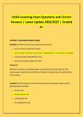 USAA Licensing Exam Questions and Correct &NewLine;Answers &vert; Latest Update 2026&sol;2027 &vert; Graded &NewLine;A&plus;