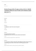 Prophecy med surg RN EXAM A&plus; GRADE ASSURED COMPLETE SOLUTIONS AND VERIFIED ANSWERS