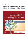 Test Bank for Concepts for Nursing Practice&comma; 4th Edition &lpar;Giddens&comma; 2026&rpar;&comma; Chapter 1-57 &vert; All Chapters