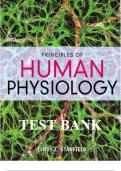  test bank of PRINCIPLES OF HUMAN &NewLine;PHYSIOLOGY 6th EDITION BY STANFIELD 