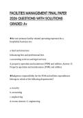 FACILITIES MANAGEMENT FINAL PAPER&NewLine;2026 QUESTIONS WITH SOLUTIONS&NewLine;GRADED A&plus;