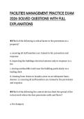 FACILITIES MANAGEMENT PRACTICE EXAM&NewLine;2026 SOLVED QUESTIONS WITH FULL&NewLine;EXPLANATIONS