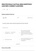ISDS 3115 EXAM 3 ACTUAL 2026 QUESTIONS AND 100&percnt; CORRECT ANSWERS