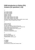 D335 Introduction to Python PA Answers for Questions 1&ndash;15 Graded A&plus;