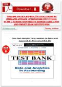 TEST BANK FOR Data and Analytics in Accounting&colon; An Integrated Approach 1st Edition &vert; ISBN 9781119722991 &vert; Complete Exam Prep Guide