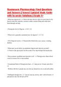 Rasmussen Pharmacology Final Questions&NewLine;and Answers &vert; Newest Updated Study Guide&NewLine;with Accurate Solutions &vert; Grade A&plus;