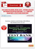 TEST BANK FOR Systems Analysis and Design 8th Edition by Alan Dennis&comma; Barbara Haley Wixom & Roberta M&period; Roth &vert; Chapters 1&ndash;13 Complete Exam Prep Study Guide 2026&ndash;2027