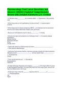 Pharmacology Final Premium Revision Pack &vert; 2026 Exam Questions & Answers Compilation &vert; Verified A&plus; Study Material &vert; 100&percnt; Structured Guide