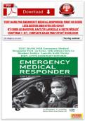 TEST BANK FOR Emergency Medical Responder&colon; First on Scene 12th Edition &vert; Complete Exam Prep & Practice Questions Guide