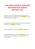 DOD ANNUAL SECURITY AWARENESS&NewLine;REFRESHER WITH VERIFIED&NewLine;SOLUTIONS 2026