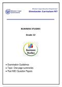Business studies exam prep
