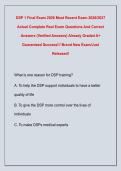DSP 1 Final Exam 2026 Most Recent Exam 2026&sol;2027 &NewLine;Actual Complete Real Exam Questions And Correct &NewLine;Answers &lpar;Verified Answers&rpar; Already Graded A&plus; &NewLine;Guaranteed Success&excl;&excl;&sol; Brand New Exam&sol;Just &NewLine;Released&excl; 