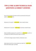 TFM 12 FIRE ALARM TECHNICAL EXAM&NewLine;QUESTIONS & CORRECT ANSWERS