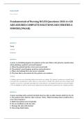 NCLEX RN fundamentals EXAM A&plus; GRADE ASSURED COMPLETE SOLUTIONS AND VERIFIED ANSWERS