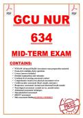 NUR 634 Advanced Health Assessment &lpar;Graduate &sol; MSN Level&rpar; &ndash; Grand Canyon University &ndash; Midterm Exam Study Guide with Practice Questions and Rationales&NewLine;&NewLine;