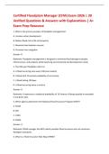 CERTIFIED FLOODPLAIN MANAGER &lpar;CFM&rpar; EXAM &ndash; 120 PRACTICE QUESTIONS & CORRECT ANSWERS  WITH DETAILED RATIONALES &vert; 2026 EXAM PREP &vert;  INSTANT DOWNLOAD PDF