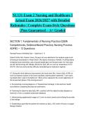NU131 Exam 2 Nursing and Healthcare I Actual Exam 2026&sol;2027 with Detailed Rationales &vert; Complete Exam-Style Questions &vert; Pass Guaranteed &ndash; A&plus; Graded&NewLine;&NewLine;