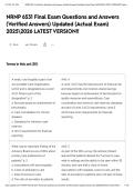 NRNP 6531 Final Exam Questions and Answers &lpar;Verified Answers&rpar; Updated &lpar;Actual Exam&rpar; 20252026 LATEST VERSION&excl;&excl;&NewLine;&NewLine;