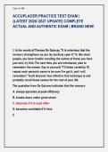 ACCUPLACER PRACTICE TEST EXAM &vert; &NewLine;&lbrace;LATEST 2026&sol; 2027 UPDATE&rcub; COMPLETE &NewLine;ACTUAL AND AUTHENTIC EXAM &vert; BRAND NEW&excl;