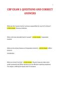 CBP EXAM 1 QUESTIONS AND CORRECT&NewLine;ANSWERS&NewLine;