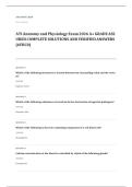 WGU C459 anatomy physiology EXAM A&plus; GRADE ASSURED COMPLETE SOLUTIONS AND VERIFIED ANSWERS