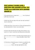 FDOT ASPHALT PAVING LEVEL 2&NewLine;QUESTIONS AND ANSWERS ACTUAL TEST&NewLine;PAPER 2026 QUESTIONS WITH ANSWERS&NewLine;GRADED A&plus;&NewLine;