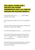 FDOT ASPHALT PAVING LEVEL 2&NewLine;QUESTIONS AND ANSWERS&NewLine;COMPREHENSIVE SCRIPT 2026 COMPLETE&NewLine;QUESTIONS AND SOLUTIONS GRADED A&plus;
