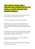 FDOT ASPHALT PAVING LEVEL 2&NewLine;QUESTIONS AND ANSWERS PRACTICE TEST&NewLine;BANK 2026 TESTED QUESTIONS WITH&NewLine;ANSWERS GRADED A&plus;