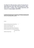 Pharmacology and the Nursing Process 10th Edition Test Bank Chapters 1&ndash;58 Study Guide