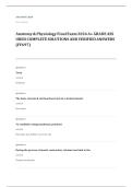 WGU C459 anatomy physiology EXAM A&plus; GRADE ASSURED COMPLETE SOLUTIONS AND VERIFIED ANSWERS
