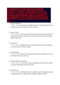 CONSTRUCTION MANAGEMENT&NewLine;EXAM 1 LATEST 2026&sol;2027 ACTUAL&NewLine;EXAM QUESTIONS WITH CORRECT&NewLine;ANSWERS 100&percnt; VERIFIED GRADED&NewLine;A&plus;