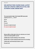 NRA INSTRUCTORS COURSE EXAM &vert; &lbrace;LATEST &NewLine;2026&sol; 2027 UPDATE&rcub; COMPLETE ACTUAL AND &NewLine;AUTHENTIC EXAM &vert; BRAND NEW&excl;