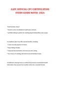 AAPC OFFICIAL CPC CERTIFICATION&NewLine;STUDY GUIDE NOTES 2026