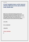 ETS MFT BUSINESS EXAM &vert; &lbrace;LATEST 2026&sol; 2027 &NewLine;UPDATE&rcub; COMPLETE ACTUAL AND AUTHENTIC &NewLine;EXAM &vert; BRAND NEW&excl;