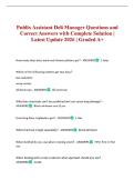 Publix Assistant Deli Manager Questions and Correct Answers with Complete Solution &vert; Latest Update 2026 &vert; Graded A&plus;