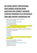 BPI HOME ENERGY PROFESSIONAL &NewLine;&lpar;HEP&rpar; ENERGY AUDITOR EXAM &NewLine;QUESTION AND CORRECT ANSWERS &NewLine;&lpar;VERIFIED ANSWERS&rpar; PLUS RATIONALES &NewLine;2026 Q&A INSTANT DOWNLOAD PDF 