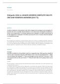 NR 439 evidence based practice EXAM A&plus; GRADE ASSURED COMPLETE SOLUTIONS AND VERIFIED ANSWERS