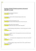 Emergency Medical Technician &lpar;EMT&rpar; Questions and Answers 2026&sol;2027 A&plus; Grade Complete Certification Exam