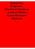 Stationary Engineer Electrical Systems Lecture Notes Exam Revision Material Power Controls and Safety Study Guide 2025&sol; 2026