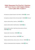 Publix Management Test Prep Part 1 Questions and Correct Answers with Complete Solution &vert; Latest Update 2026 &vert; Graded A&plus;
