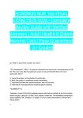 HONDROS NUR 163 FINAL EXAM 2025-2026 &vert; Complete Review Guide with Verified Answers &vert; Adult Health & Elderly Nursing Care &vert; Pass Guaranteed - A&plus; Graded