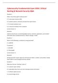 Cybersecurity Fundamentals Exam 2026 &vert; Ethical Hacking & Network Security Q&A