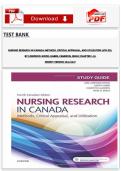 TEST BANK - NURSING RESEARCH IN CANADA&colon; METHODS&comma; CRITICAL APPRAISAL&comma; AND UTILIZATION &lpar;5TH EDITION&rpar; BY LOBIONDO-WOOD&semi; HABER&semi; CAMERON&semi; SINGH&vert; CHAPTER 1-20 NEWEST VERSION 2026&sol;2027