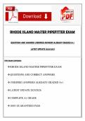 RHODE ISLAND MASTER PIPEFITTER EXAM QUESTIONS AND ANSWERS &lpar;VERIFIED ANSWERS ALREADY GRADED A&plus;&rpar;  LATEST UPDATE 2026&sol;2027