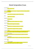 DENTAL JURISPRUDENCE ASSESSMENT QUESTIONS AND ANSWERS COMPLETE DENTAL LAW STUDY GUIDE&NewLine;&NewLine;