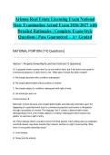 Arizona Real Estate Licensing Exam National State Examination Actual Exam 2026&sol;2027 with Detailed Rationales &vert; Complete Exam-Style Questions &vert; Pass Guaranteed &ndash; A&plus; Graded&NewLine;&NewLine;