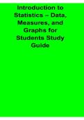 Introduction to Statistics Data Measures and Graphs for Students Study Guide Lecture Notes Complete Review 2025&sol; 2026