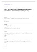 Portage Learning PSYC 101 psychology EXAM A&plus; GRADE ASSURED COMPLETE SOLUTIONS AND VERIFIED ANSWERS