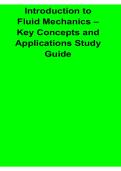 Introduction to Fluid Mechanics Key Concepts and Applications Study Guide Lecture Notes Complete Review 2025&sol; 2026