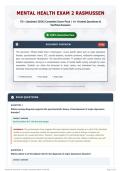 Mental Health Exam 2 Rasmussen 75&plus; &lpar;Updated 2026&rpar; Complete Exam Pack   A&plus; Graded Questions & Verified Answers